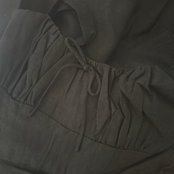 NWT Reformation Balia Linen Midi Dress in Black | size 4 - Picture 13 of 13